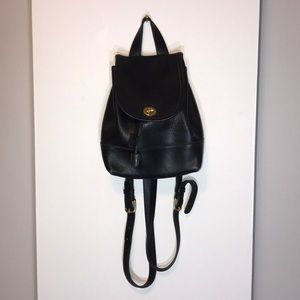 Vintage Coach 9791 Black Mini Leather Backpack